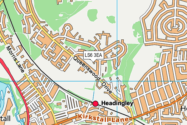 LS6 3EA map - OS VectorMap District (Ordnance Survey) LS6 3EA map - OS VectorMap District (Ordnance Survey)