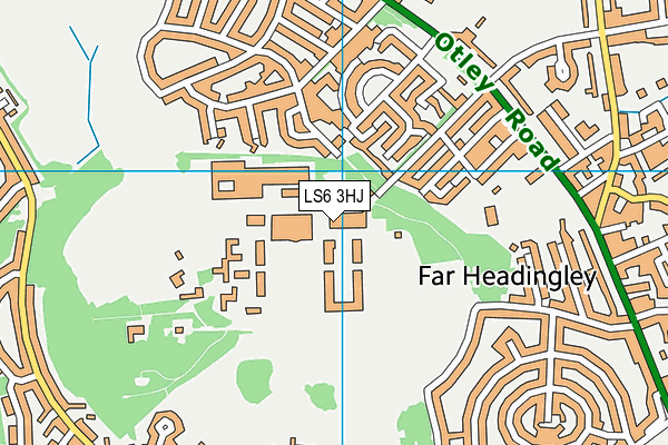 LS6 3HJ map - OS VectorMap District (Ordnance Survey) LS6 3HJ map - OS VectorMap District (Ordnance Survey)
