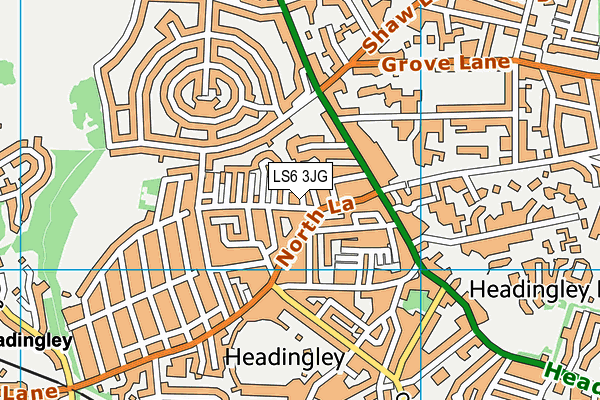 LS6 3JG map - OS VectorMap District (Ordnance Survey) LS6 3JG map - OS VectorMap District (Ordnance Survey)