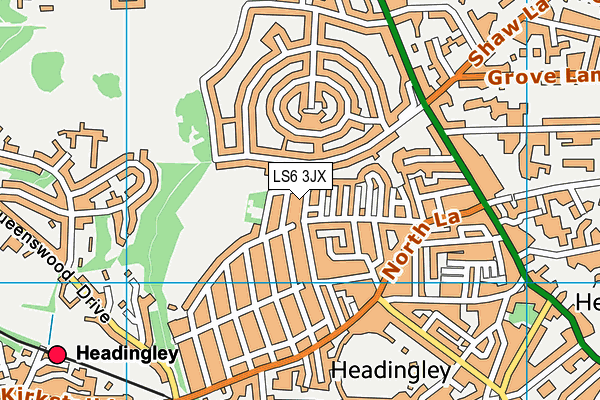 LS6 3JX map - OS VectorMap District (Ordnance Survey) LS6 3JX map - OS VectorMap District (Ordnance Survey)