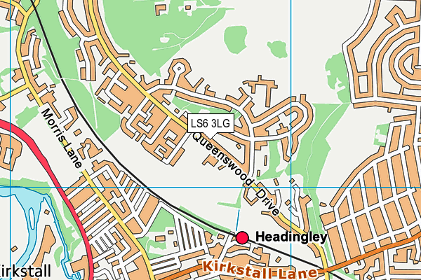 LS6 3LG map - OS VectorMap District (Ordnance Survey) LS6 3LG map - OS VectorMap District (Ordnance Survey)