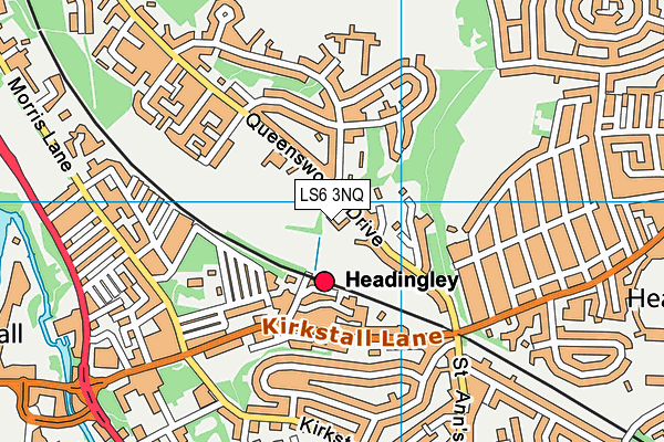 LS6 3NQ map - OS VectorMap District (Ordnance Survey)
