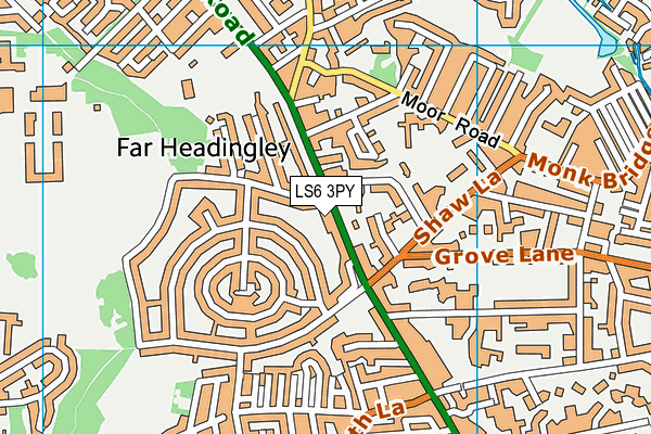 LS6 3PY map - OS VectorMap District (Ordnance Survey) LS6 3PY map - OS VectorMap District (Ordnance Survey)