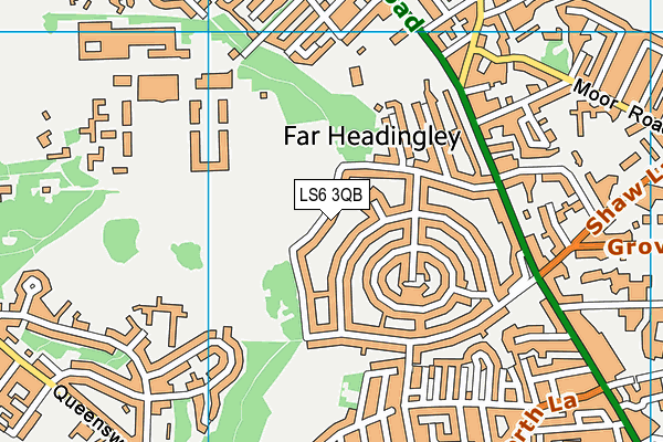 LS6 3QB map - OS VectorMap District (Ordnance Survey) LS6 3QB map - OS VectorMap District (Ordnance Survey)