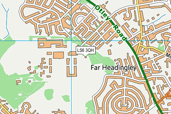 LS6 3QH map - OS VectorMap District (Ordnance Survey) LS6 3QH map - OS VectorMap District (Ordnance Survey)