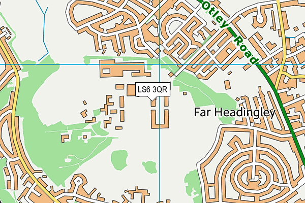 LS6 3QR map - OS VectorMap District (Ordnance Survey) LS6 3QR map - OS VectorMap District (Ordnance Survey)