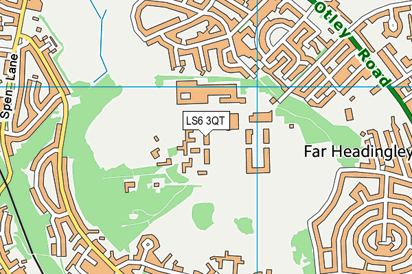 LS6 3QT map - OS VectorMap District (Ordnance Survey) LS6 3QT map - OS VectorMap District (Ordnance Survey)