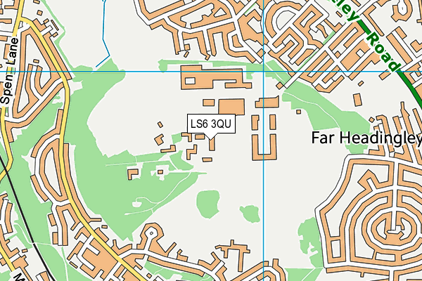 LS6 3QU map - OS VectorMap District (Ordnance Survey) LS6 3QU map - OS VectorMap District (Ordnance Survey)