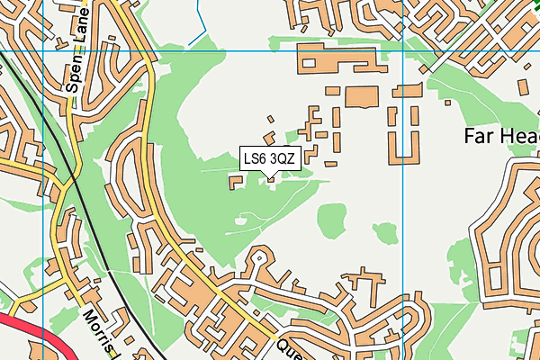 LS6 3QZ map - OS VectorMap District (Ordnance Survey) LS6 3QZ map - OS VectorMap District (Ordnance Survey)