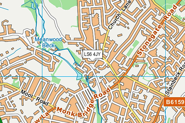 LS6 4JY map - OS VectorMap District (Ordnance Survey) LS6 4JY map - OS VectorMap District (Ordnance Survey)
