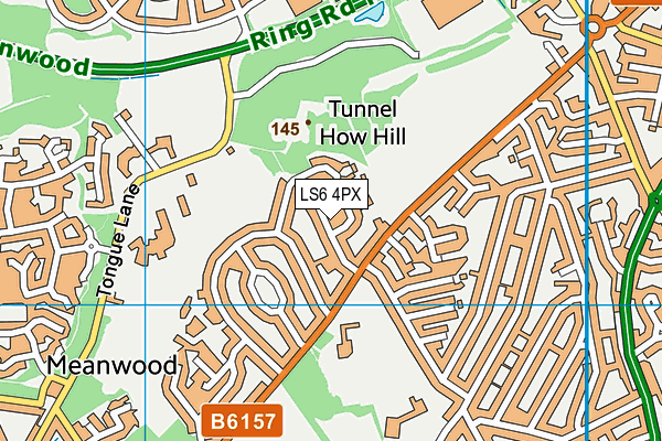 LS6 4PX map - OS VectorMap District (Ordnance Survey) LS6 4PX map - OS VectorMap District (Ordnance Survey)