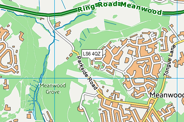 LS6 4QZ map - OS VectorMap District (Ordnance Survey)