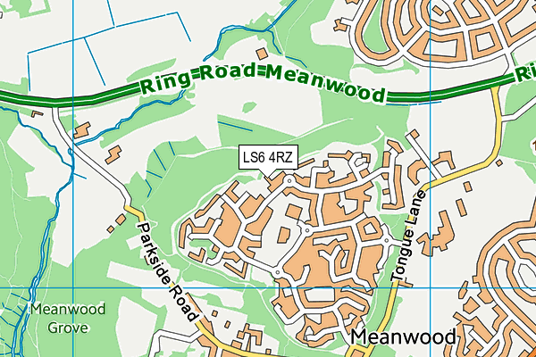 LS6 4RZ map - OS VectorMap District (Ordnance Survey) LS6 4RZ map - OS VectorMap District (Ordnance Survey)