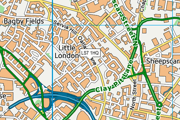 LS7 1HQ map - OS VectorMap District (Ordnance Survey) LS7 1HQ map - OS VectorMap District (Ordnance Survey)