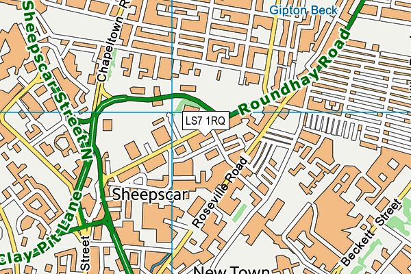 LS7 1RQ map - OS VectorMap District (Ordnance Survey) LS7 1RQ map - OS VectorMap District (Ordnance Survey)
