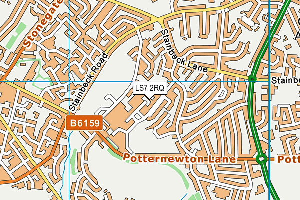 LS7 2RQ map - OS VectorMap District (Ordnance Survey) LS7 2RQ map - OS VectorMap District (Ordnance Survey)