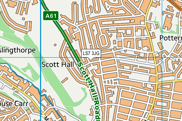 LS7 3JG map - OS VectorMap District (Ordnance Survey) LS7 3JG map - OS VectorMap District (Ordnance Survey)