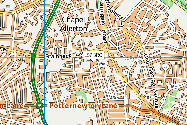 LS7 3RQ map - OS VectorMap District (Ordnance Survey) LS7 3RQ map - OS VectorMap District (Ordnance Survey)