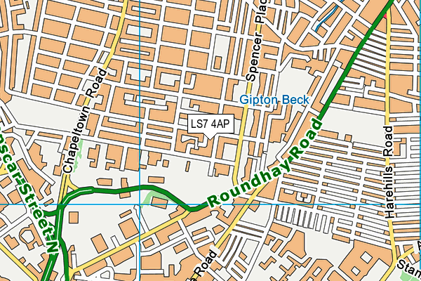 LS7 4AP map - OS VectorMap District (Ordnance Survey) LS7 4AP map - OS VectorMap District (Ordnance Survey)