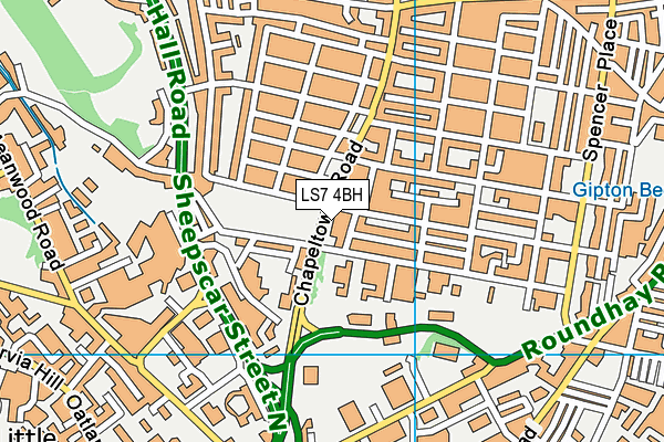 LS7 4BH map - OS VectorMap District (Ordnance Survey) LS7 4BH map - OS VectorMap District (Ordnance Survey)