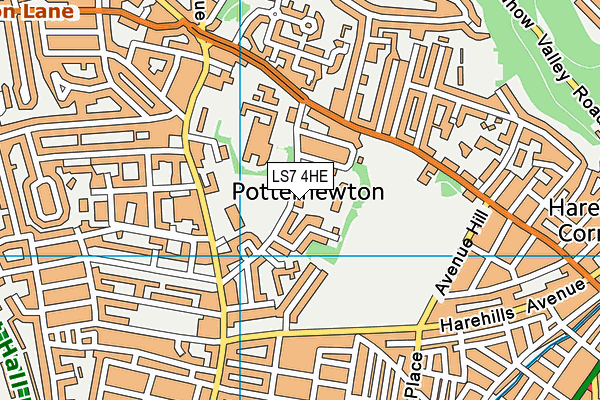 LS7 4HE map - OS VectorMap District (Ordnance Survey) LS7 4HE map - OS VectorMap District (Ordnance Survey)