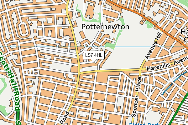 LS7 4HL map - OS VectorMap District (Ordnance Survey) LS7 4HL map - OS VectorMap District (Ordnance Survey)
