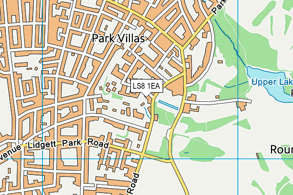 LS8 1EA map - OS VectorMap District (Ordnance Survey) LS8 1EA map - OS VectorMap District (Ordnance Survey)
