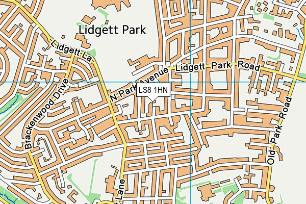 LS8 1HN map - OS VectorMap District (Ordnance Survey) LS8 1HN map - OS VectorMap District (Ordnance Survey)