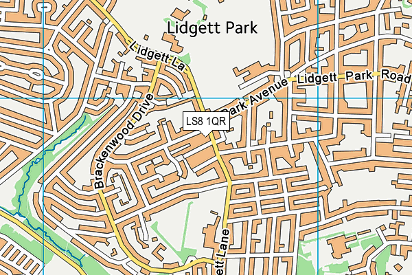 LS8 1QR map - OS VectorMap District (Ordnance Survey) LS8 1QR map - OS VectorMap District (Ordnance Survey)
