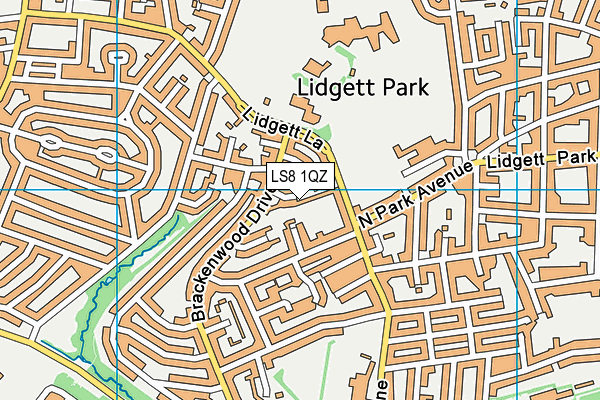 LS8 1QZ map - OS VectorMap District (Ordnance Survey) LS8 1QZ map - OS VectorMap District (Ordnance Survey)