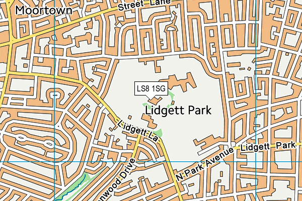 LS8 1SG map - OS VectorMap District (Ordnance Survey) LS8 1SG map - OS VectorMap District (Ordnance Survey)