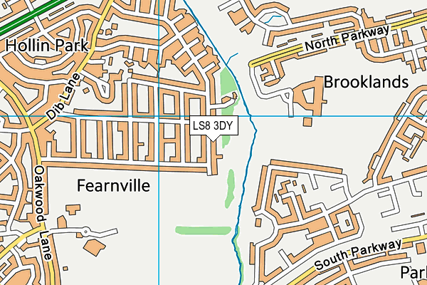 LS8 3DY map - OS VectorMap District (Ordnance Survey) LS8 3DY map - OS VectorMap District (Ordnance Survey)