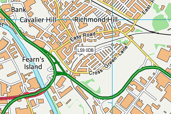 LS9 0DB map - OS VectorMap District (Ordnance Survey) LS9 0DB map - OS VectorMap District (Ordnance Survey)