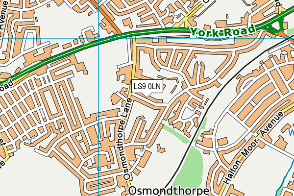 LS9 0LN map - OS VectorMap District (Ordnance Survey) LS9 0LN map - OS VectorMap District (Ordnance Survey)
