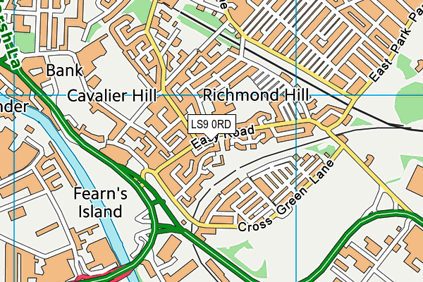 LS9 0RD map - OS VectorMap District (Ordnance Survey) LS9 0RD map - OS VectorMap District (Ordnance Survey)