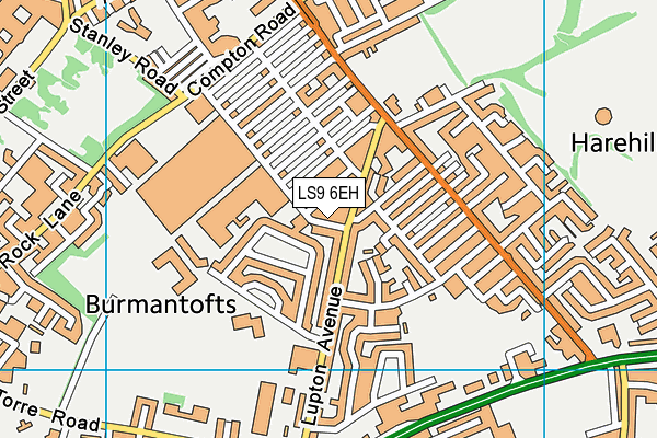 LS9 6EH map - OS VectorMap District (Ordnance Survey) LS9 6EH map - OS VectorMap District (Ordnance Survey)