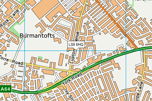 LS9 6HQ map - OS VectorMap District (Ordnance Survey) LS9 6HQ map - OS VectorMap District (Ordnance Survey)