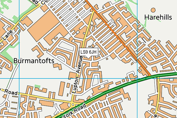 LS9 6JH map - OS VectorMap District (Ordnance Survey) LS9 6JH map - OS VectorMap District (Ordnance Survey)
