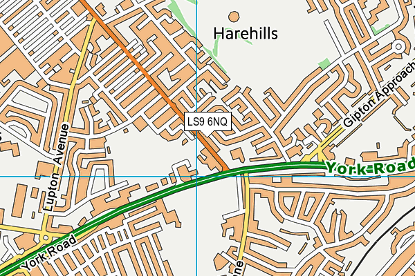 LS9 6NQ map - OS VectorMap District (Ordnance Survey)