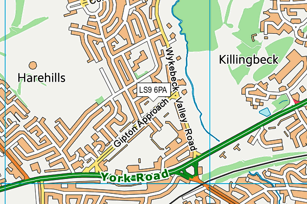 LS9 6PA map - OS VectorMap District (Ordnance Survey) LS9 6PA map - OS VectorMap District (Ordnance Survey)
