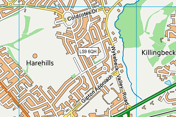 LS9 6QH map - OS VectorMap District (Ordnance Survey) LS9 6QH map - OS VectorMap District (Ordnance Survey)