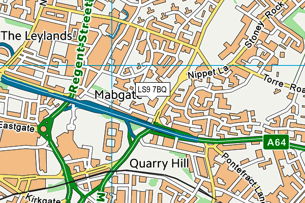 LS9 7BQ map - OS VectorMap District (Ordnance Survey) LS9 7BQ map - OS VectorMap District (Ordnance Survey)