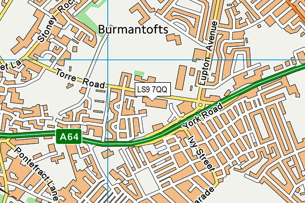 LS9 7QQ map - OS VectorMap District (Ordnance Survey) LS9 7QQ map - OS VectorMap District (Ordnance Survey)