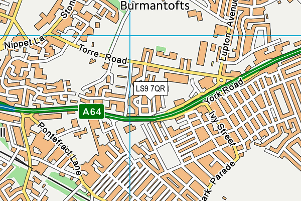 LS9 7QR map - OS VectorMap District (Ordnance Survey) LS9 7QR map - OS VectorMap District (Ordnance Survey)