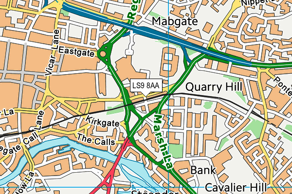 LS9 8AA map - OS VectorMap District (Ordnance Survey) LS9 8AA map - OS VectorMap District (Ordnance Survey)