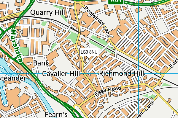 LS9 8NU map - OS VectorMap District (Ordnance Survey) LS9 8NU map - OS VectorMap District (Ordnance Survey)