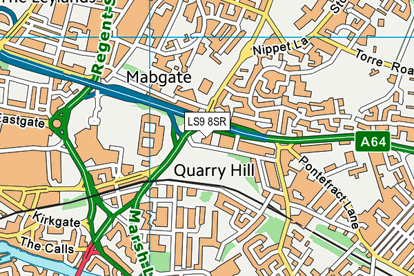 LS9 8SR map - OS VectorMap District (Ordnance Survey) LS9 8SR map - OS VectorMap District (Ordnance Survey)