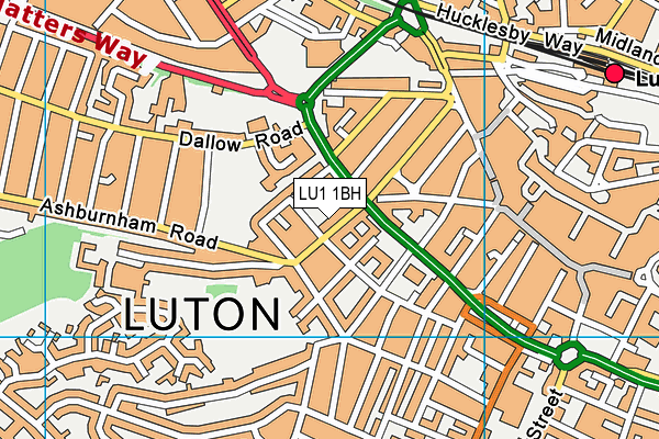 LU1 1BH map - OS VectorMap District (Ordnance Survey) LU1 1BH map - OS VectorMap District (Ordnance Survey)