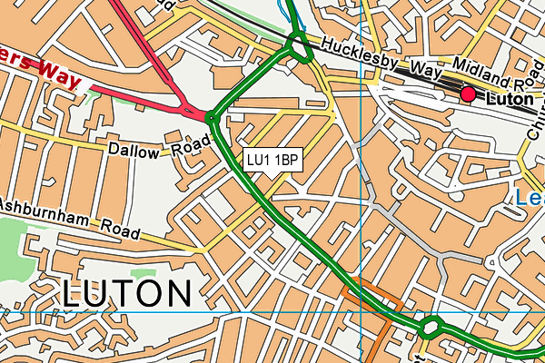 LU1 1BP map - OS VectorMap District (Ordnance Survey) LU1 1BP map - OS VectorMap District (Ordnance Survey)