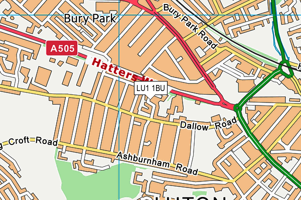 LU1 1BU map - OS VectorMap District (Ordnance Survey) LU1 1BU map - OS VectorMap District (Ordnance Survey)